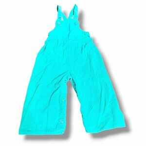 vintage J.C. Penney Toddler Time Corduroy Teal Green Overalls Unisex 18 Months